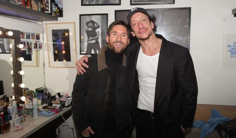 Leo Messi fue a ver a su amigo Nico Vázquez a Rocky