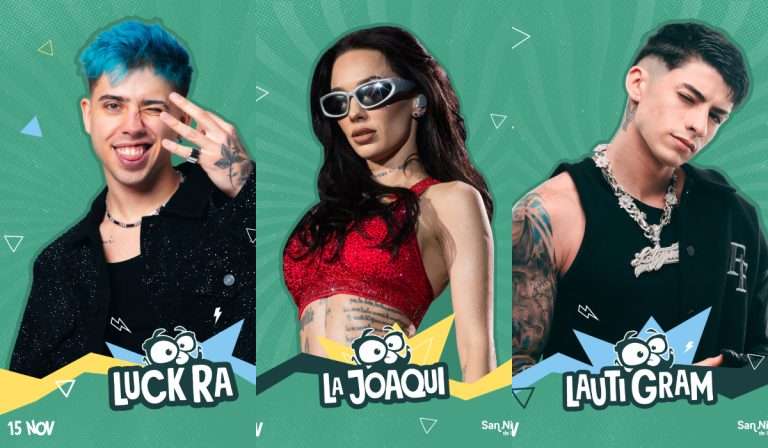 Luck Ra, La Joaqui y La Bresh en la Fiesta de Disfraces de San Nicolás